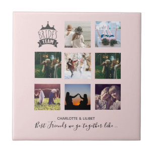 BUDGET Bridesmaid Gifts PHOTO COLLAGE Quottes BFF Tegeltje