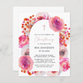 Budget Bright Waterverf Floral Arch Christening (Voorkant / Achterkant)