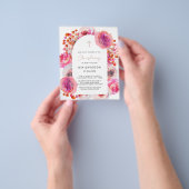 Budget Bright Waterverf Floral Arch Christening Flyer (Hand)