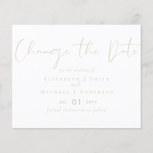 BUDGET brochure Paper Change Date Wedding (Voorkant)