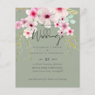 BUDGET brochure papier - Roze finale bruiloft