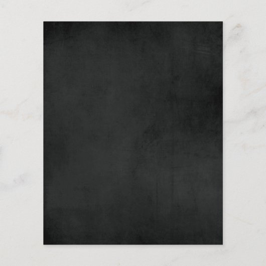 Budget brochure voor de uitnodiging voor zwarte en (Achterkant)