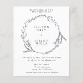 Budget brochure voor huwelijksuitnodiging (Voorkant)