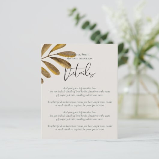 Budget Bronze Leaf Weddenschap - Details (Staand voorkant)