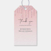 Budget Bruid Met Roze Glitters Cadeaulabel (Voorkant)