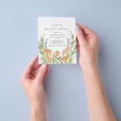 Budget bruids douche uitnodiging Floral Flyer (Hand)