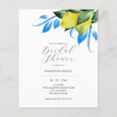 Budget Bruids Douche Uitnodigingen Waterverf Citro Flyer (Voorkant)