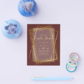 BUDGET Bruids KOPPELS Shower Gouden Geometrisch Fr Flyer (Enkel)