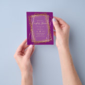 BUDGET Bruids KOPPELS Shower Gouden Geometrisch Fr Flyer (Hand)