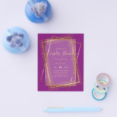BUDGET Bruids KOPPELS Shower Gouden Geometrisch Fr Flyer (Enkel)