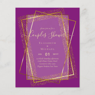 BUDGET Bruids KOPPELS Shower Gouden Geometrisch Fr Flyer