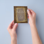 BUDGET Bruids KOPPELS Shower Gouden Geometrisch Fr Flyer (Hand)