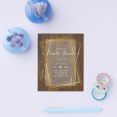 BUDGET Bruids KOPPELS Shower Gouden Geometrisch Fr Flyer (Enkel)