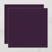 BUDGET Bruids PLUIM PURPER Monochroom Eenvoudig Kaart (Voorkant / Achterkant)