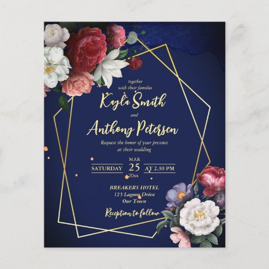 Budget bruidsboeket met bordeauxroze rozen en mari (Voorkant)