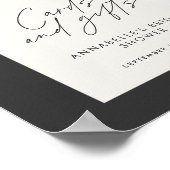 Budget bruidsfeest pampas kaarten en cadeaus boho poster (Hoek)