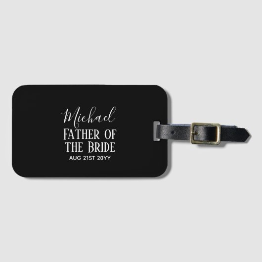 BUDGET Bruidsjonker Bruidsjonkers Cadeaus Zwart Wi Bagagelabel (Voorkant (horizontaal))