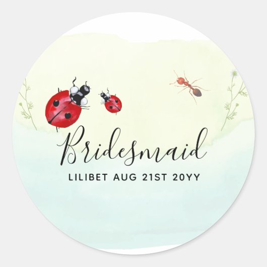 BUDGET Bruidsmeisje Bruidsfeest Cadeauboxen LIEVEN Ronde Sticker (Voorkant)