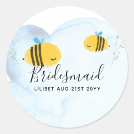 BUDGET Bruidsmeisje Bruidsfeest Cadeaus Bumble BIJ Ronde Sticker