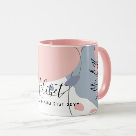 BUDGET Bruidsmeisje Bruiloft Geschenken Roze Blauw Mok (Voorkant rechts)