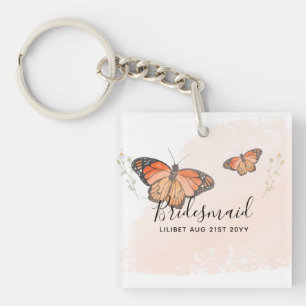 BUDGET Bruidsmeisje Bruiloftsgeschenken VLINDERS Sleutelhanger
