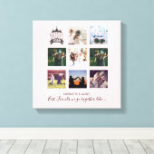 BUDGET Bruidsmeisje Cadeaus FOTO COLLAGE Quotes BF Canvas Afdruk (Insitu (Houten vloer))