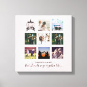 BUDGET Bruidsmeisje Cadeaus FOTO COLLAGE Quotes BF Canvas Afdruk (Voorkant)