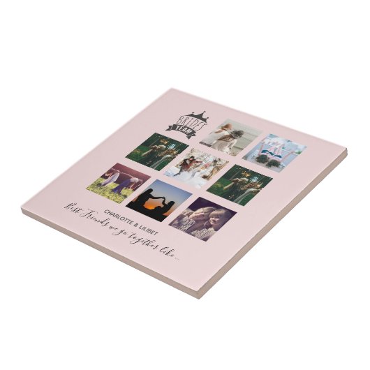 BUDGET Bruidsmeisje Cadeaus FOTO COLLAGE Quotes BF Tegeltje (Zijkant)