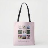 BUDGET Bruidsmeisje Cadeaus FOTO COLLAGE Quotes BF Tote Bag (Voorkant)