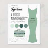 Budget bruidsmeisje info kaart sjabloon Kaart (Voorkant)