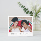 Budget Bruidsmeisje Klein Voorstel Calligrafie (Staand voorkant)