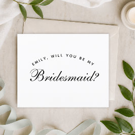 Budget bruidsmeisje voorstel eenvoudig minimalisti