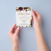 Budget bruidsmeisjes brunch bruiloftsuitnodiging flyer (Hand)