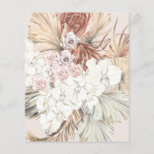 Budget Bruidsrooskrans Pampasgras Bloem Bruiloft Flyer (Achterkant)