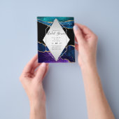 BUDGET BRUIDSSHOWER Glitterende AGATE Glans Uitnod Flyer (Hand)