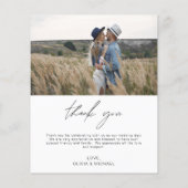 Budget bruiloft 2 foto's Dank u kaarten (Achterkant)