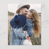 Budget bruiloft 2 foto's Dank u kaarten (Voorkant)