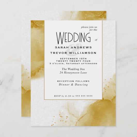 Budget Bruiloft Abstract Toscane Gele luchten (Voorkant / Achterkant)