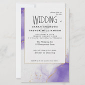 Budget Bruiloft Amethyst Abstract Gemarmerde Lucht (Voorkant)