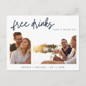 Budget Bruiloft Bewaar de datum Blanco Terug Uitnodiging Briefkaart (Voorkant)