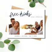 Budget Bruiloft Bewaar de datum Blanco Terug Uitnodiging Briefkaart