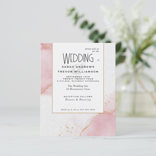 Budget Bruiloft Blush Roze Skies (Staand voorkant)