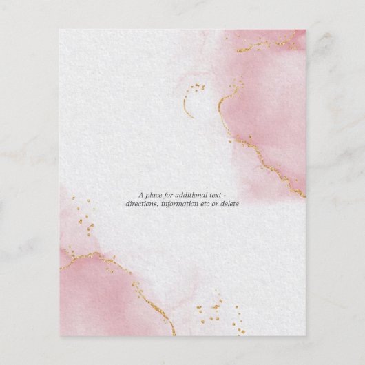 Budget Bruiloft Blush Roze Skies (Achterkant)