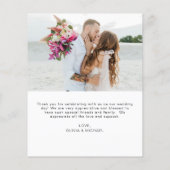 Budget bruiloft boog dank u fotokaart (Achterkant)