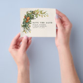 budget bruiloft citrusfloraal modern sparen op dat flyer (Hand)