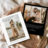 Budget bruiloft dank u kaarten foto minimalistisch