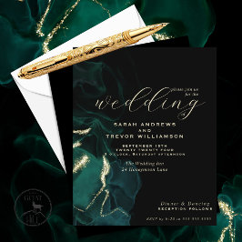 Budget Bruiloft Diepe Oceaan Groene Alcohol Inkt