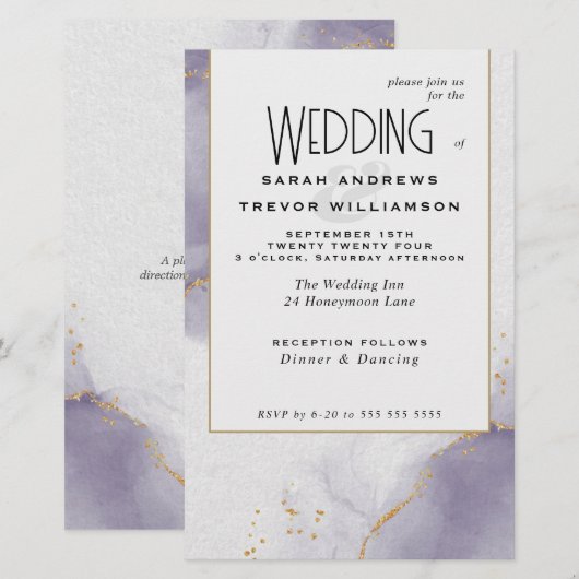 Budget Bruiloft Dusty Plum Abstract Skies (Voorkant / Achterkant)