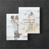 Budget Bruiloft Elegante Script 2 Foto QR Code Flyer