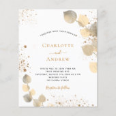 Budget bruiloft eucalyptus golden Roestopen (Voorkant)